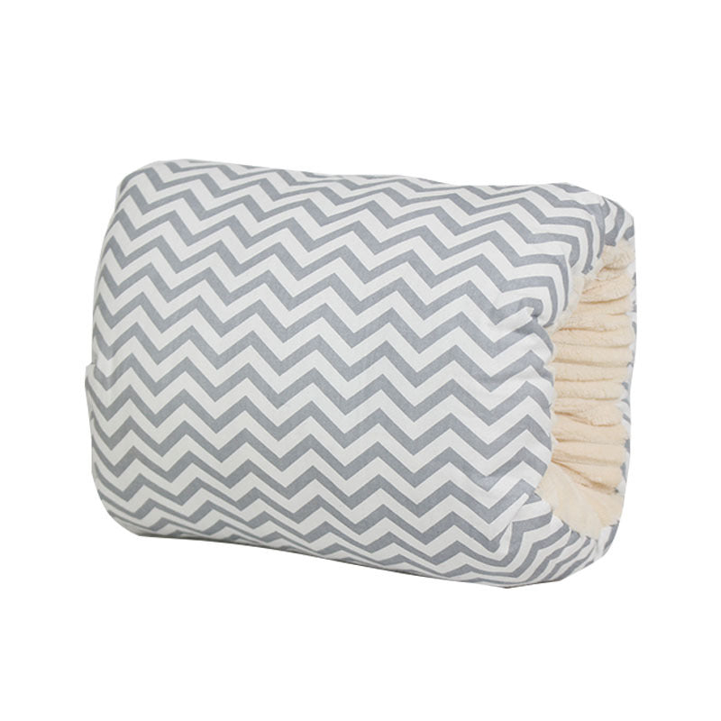 Adjustable Baby Cotton Nursing Arm Pillow Breastfeeding Washable Baby Infant Nursing Breastfeeding Pillow Cushion Arm Pad Gray Pinstripe 25X23CM