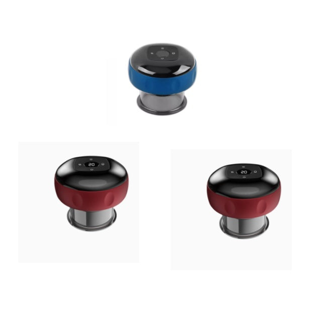 Electric Vacuum Cupping Massage Body Cups Anti-Cellulite Therapy Massager For Body Electric Guasha Scraping Fat Burning Slimming 2Red and blue 6speed charging USB