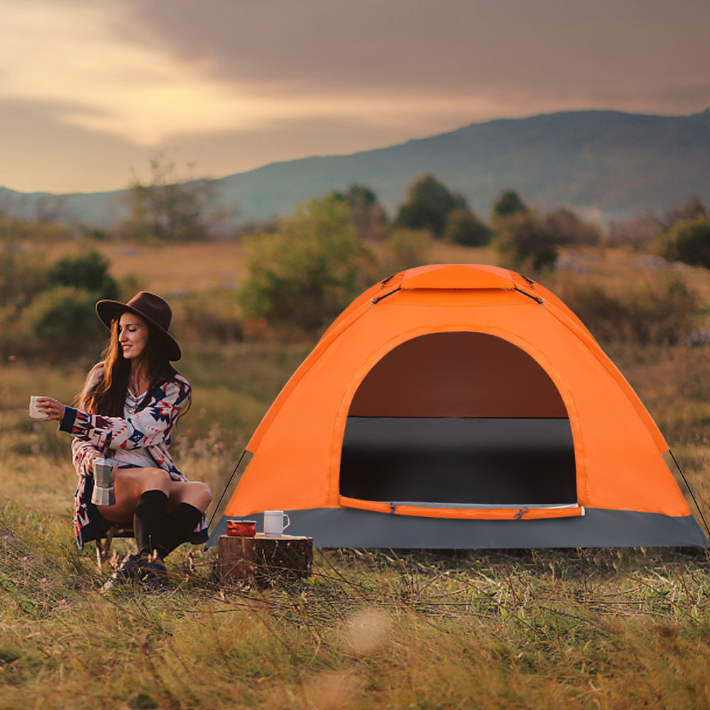 Single-person Single-layer Orange Tent Orange